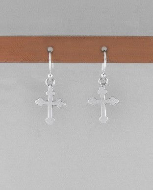 Boucles Argent croix