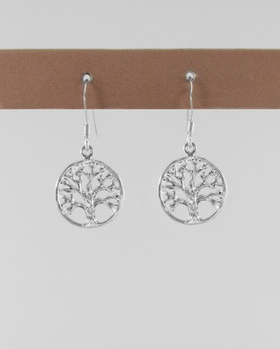 Boucles Argent arbre de vie