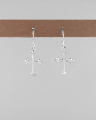 Boucles Argent croix