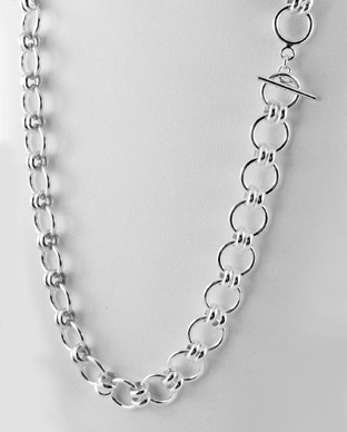 Collier double anneau en Argent