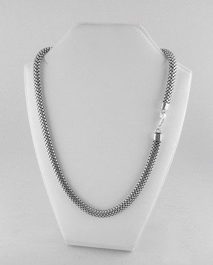 Collier Tube Plat Argent 